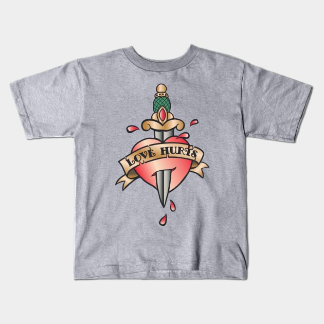 Love Hurts Kids T-Shirt by Rafael Franklin